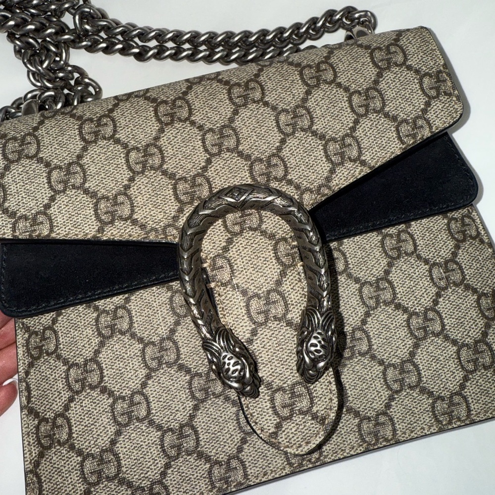 Gucci Beige and Black Dionysus Shoulder Bag